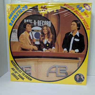 Vintage American Bandstand 70s Rate-A-Record 400 Piece Round Jigsaw Puzzle Jaymar Sealed