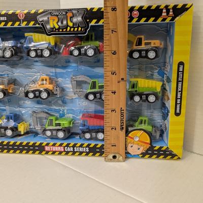 Cartoon Truck Construction Vehicle Toy Set of 10 Returns Car Series Sealed