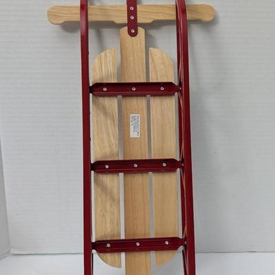 Authentic Radio Flyer Classic Wood Sled Since 1917 Winter Snow Gear Collectible Vintage Style Winter Fun!