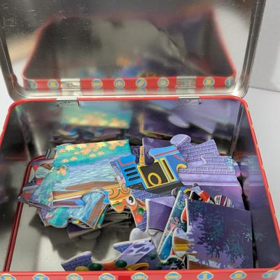 2006 Thomas & Friends “Thomas and the Chinese Dragon” Metal Lunch Box Puzzle Set