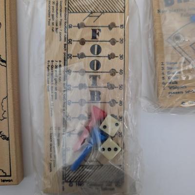 Vintage 1982 Sport Teasers Miniature Wood Peg Game Lot 7 Games in Original Tin