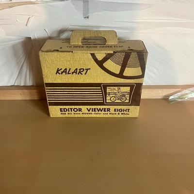 Sale Photo Thumbnail #6: Fully functional Kalart Editor Viewer Eight (Model EV-8 DS) made in Plainville, Connecticut. This mid-century film viewer was designed for editing and screening 8mm home movies in color or black & white.
This unit has been tested and runs smoothly — mot