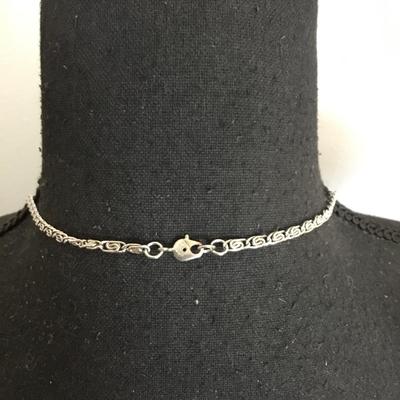 Monet vintage pin wheel long chain necklace