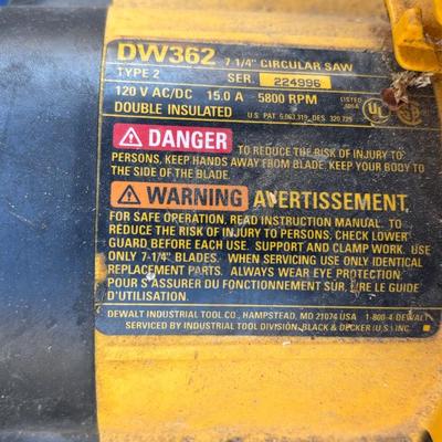 Dewalt 7 1/4” Circular Saw
