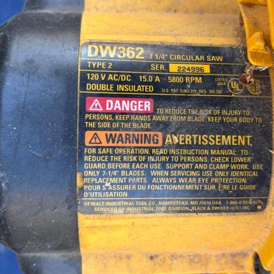 Dewalt 7 1/4” Circular Saw
