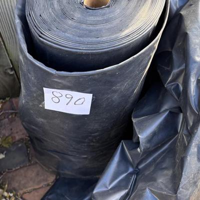 Large Roll of Black Plastic Sheet