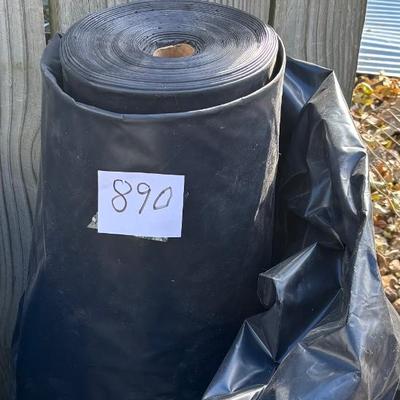 Large Roll of Black Plastic Sheet