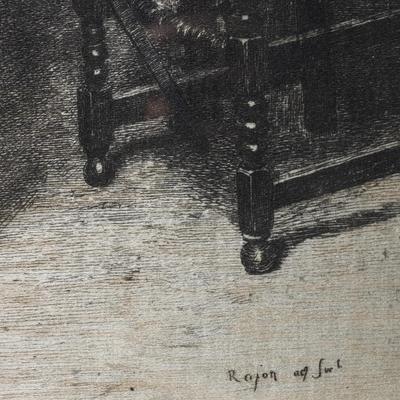 Sale Photo Thumbnail #45: minor fraying to silk upper left corner