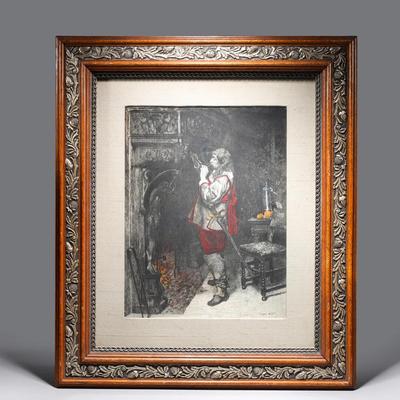 Sale Photo Thumbnail #43: minor fraying to silk upper left corner