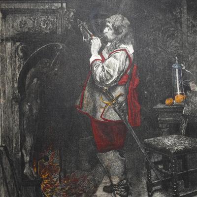 Sale Photo Thumbnail #46: minor fraying to silk upper left corner