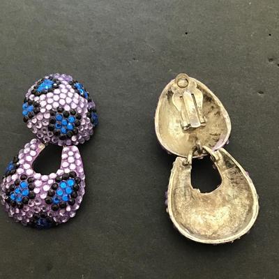 Beautiful multicolored door knocker earrings