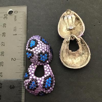 Beautiful multicolored door knocker earrings