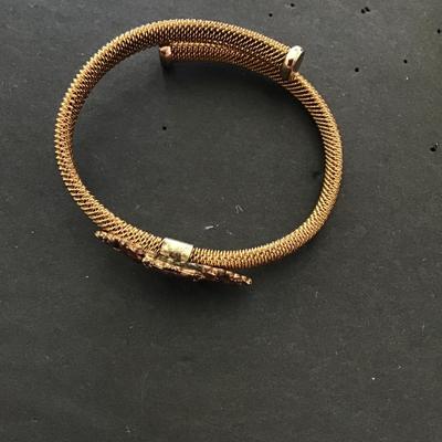 Vintage Victorian, like goldtone mesh bracelet