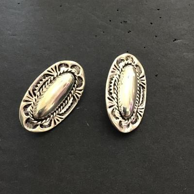 Silvertone fashion, statement earrings