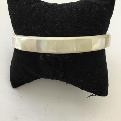 Beautiful vintage mother of pearl Shell inlay bracelet