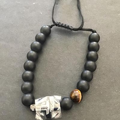 Polished stone bracelet