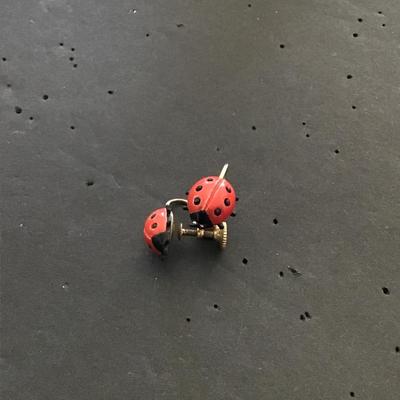 Vintage very cute ladybug earrings