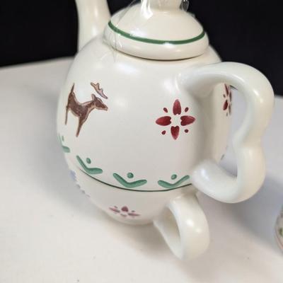 Pfaltzgraff Nordic Christmas Tea For One - Yankee Candle Jar