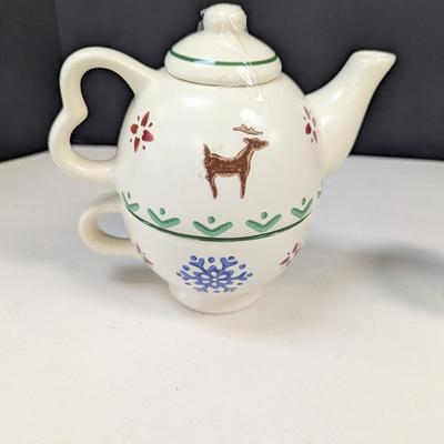 Pfaltzgraff Nordic Christmas Tea For One - Yankee Candle Jar