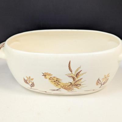 Vintage California Pottery Rooster Bowl By Gene Frank Ceramic