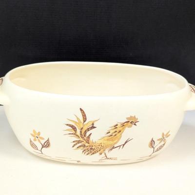 Vintage California Pottery Rooster Bowl By Gene Frank Ceramic