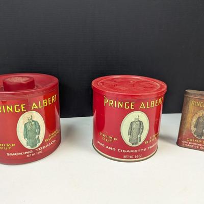 Prince Albert Plastic & Tin Containers