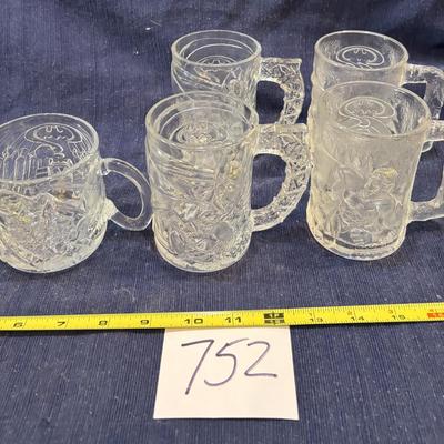 Vintage McDonalds 1995 Batman Glass Lot