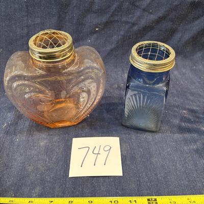 Vases with Wire Flower Frog Tops