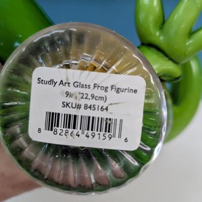 Studly Glass Frog Figurine By Lenox w/Box