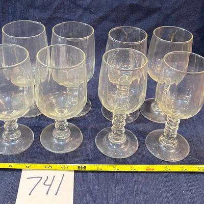Stemmed Wine Glass Lot
