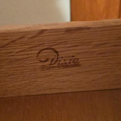 Mid-century modern tall four-drawer highboy dresser by Dixie Furniture Co.