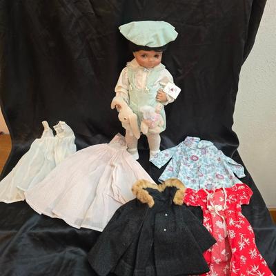 Handcrafted porcelain doll collectible named "Tuffy", created by Seena Hallig