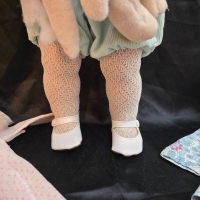 Handcrafted porcelain doll collectible named "Tuffy", created by Seena Hallig