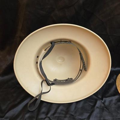 Brookstone safari straw hat and a Vintage pith helmet, safari Hat, Men's Hat, 1950s fashion