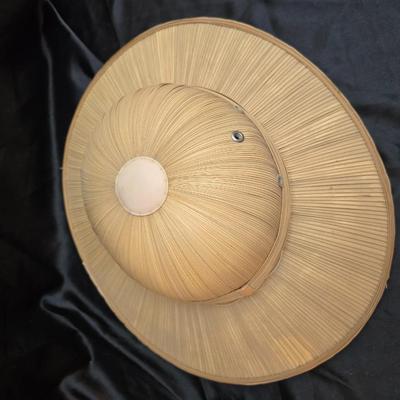 Vintage Straw 1950's Pith Helmet Safari Hat And a Vintage Safari Hat Brown Explorer By Sun Fari