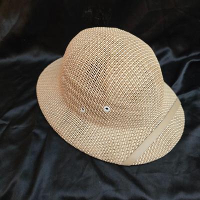 Vintage Straw 1950's Pith Helmet Safari Hat And a Vintage Safari Hat Brown Explorer By Sun Fari