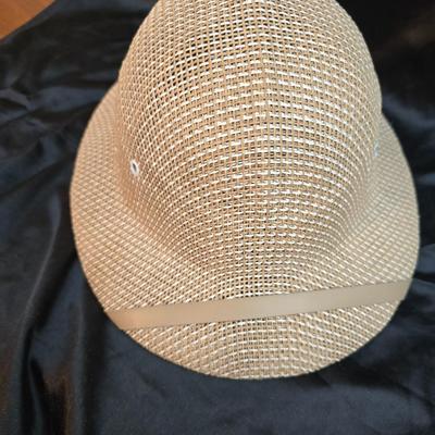 Vintage Straw 1950's Pith Helmet Safari Hat And a Vintage Safari Hat Brown Explorer By Sun Fari
