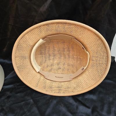 Brookstone safari straw hat and a Vintage pith helmet, safari Hat, Men's Hat, 1950s fashion