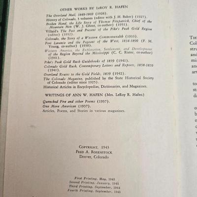 Wooden R& B bookends with a collection of vintage books - Five little peppers at school, Colorado, and an antique German Sunday...