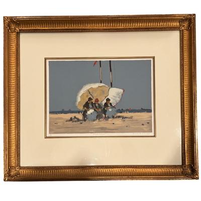 A214 Signed & Numbered Framed Lithograph "Dusk, Dinard" By Fredrich McDuff #72/285