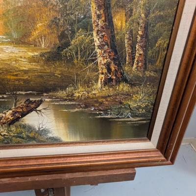 Original Oil Painting Signed Framed By Schiller Approx 27 1/2" x 31"