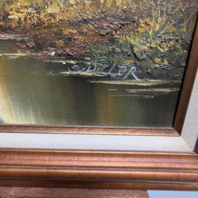 Original Oil Painting Signed Framed By Schiller Approx 27 1/2" x 31"