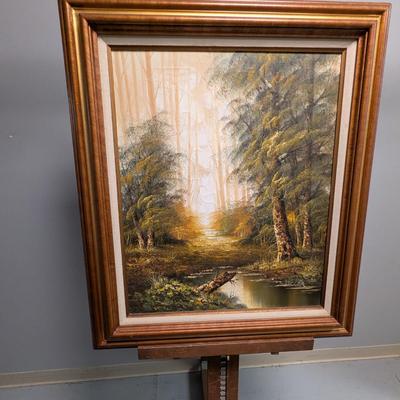 Original Oil Painting Signed Framed By Schiller Approx 27 1/2" x 31"
