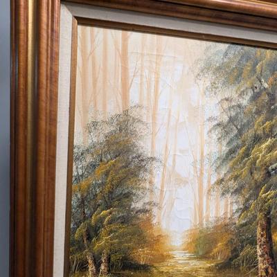 Original Oil Painting Signed Framed By Schiller Approx 27 1/2" x 31"