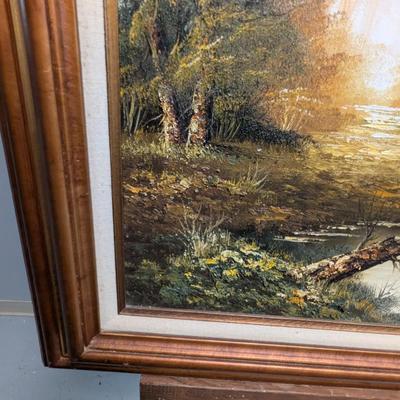 Original Oil Painting Signed Framed By Schiller Approx 27 1/2" x 31"