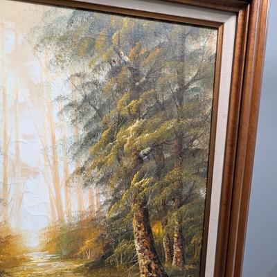 Original Oil Painting Signed Framed By Schiller Approx 27 1/2" x 31"