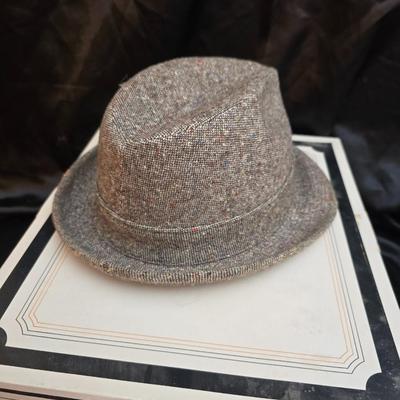 Vtg Custom Made Bee Hat Men's tweed Fedora