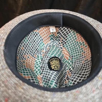 Vtg Custom Made Bee Hat Men's tweed Fedora