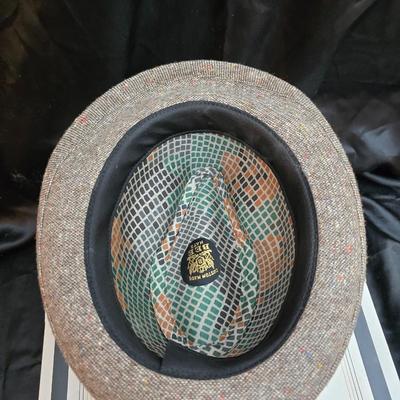 Vtg Custom Made Bee Hat Men's tweed Fedora