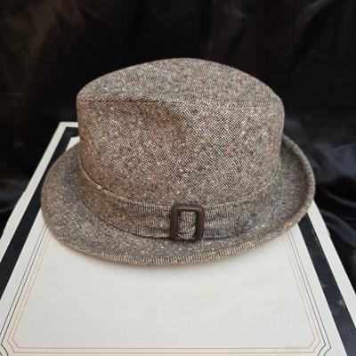 Vtg Custom Made Bee Hat Men's tweed Fedora